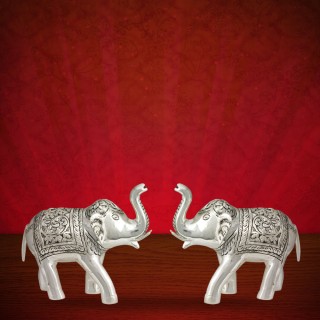 Elephant Set silver and brass coated
