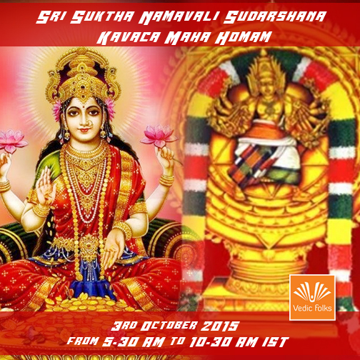 Sri Suktha Sudarshana Kavaca Homam